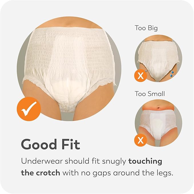 Tranquility Overnight Absorbent Underwear, M, Maximum, 48 in, 18 ct