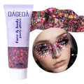 DAGEDA Halloween Black Body Glitter Gel,Sparkly Hair Face Glitter Makeup