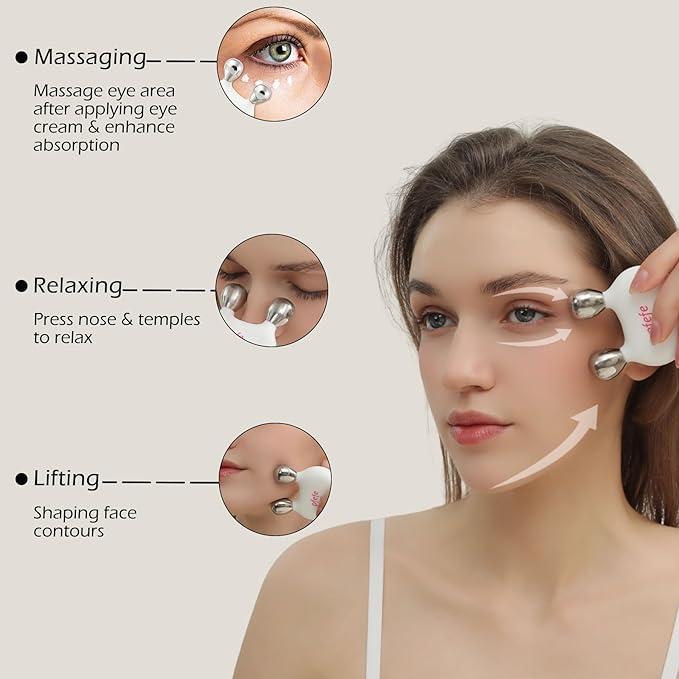 Stainless Steel Bunny Gua Sha & Face Roller, Cryo Rabbit Massager