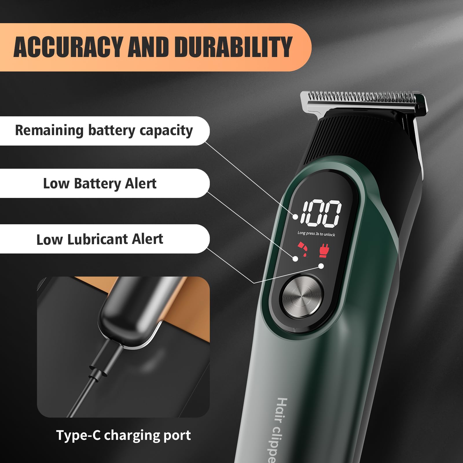 RUIBO Beard Trimmer for Men, 5-in-1 Cordless Hair Clipper Kit with Foil Razor, Waterproof Body, Nose & Ear Groomer, Precision Trimming for Beard, Hair & Body Care