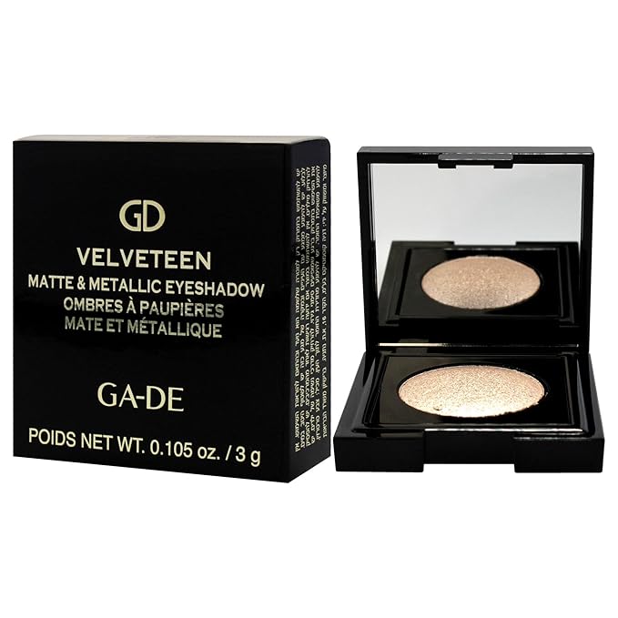 Velveteen Metallic Eyeshadow Mono, 188 - Pearl Infused, Shimmer Eye Makeup - Silky-Soft, Densely Pigmented, Seamless Blend- 0.105 oz