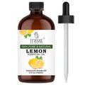 TRATAK ORGANICS Lemon Essential Oil with Glass Dropper - Huge 4 Fl Oz - 100% Pure and Natural Lemon Oil - Premium Grade Essential Oils for Diffuser, Aromatherapy, Soap and Candle Making