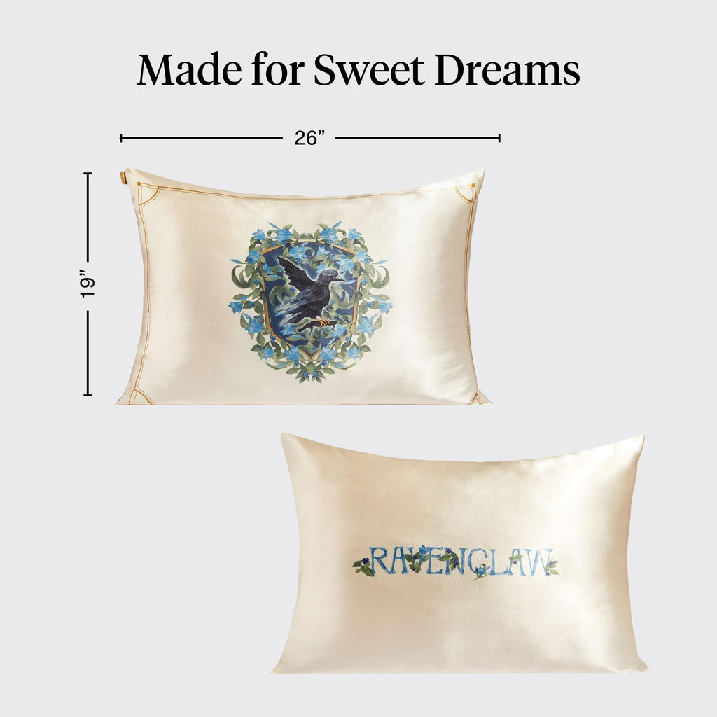 Kitsch & Harry Potter Satin Pillowcase W/Zipper - Size 19x26, Ravenclaw
