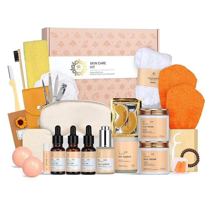Mothers Day Gift, 30 pcs Hydrating Skin Care Set for Women & Men, Self Care Pamper Set, Birthday, Home Spa Gift Baskets, Bath & Body Gift Basket Set, Christmas, Anniversary, Birthday, Mom, Wife
