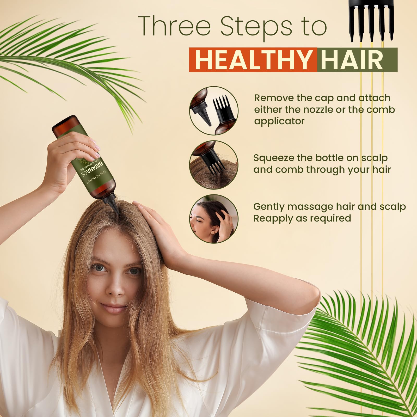 Batana Oil for Hair Growth 8 Fl Oz - Cold Pressed
