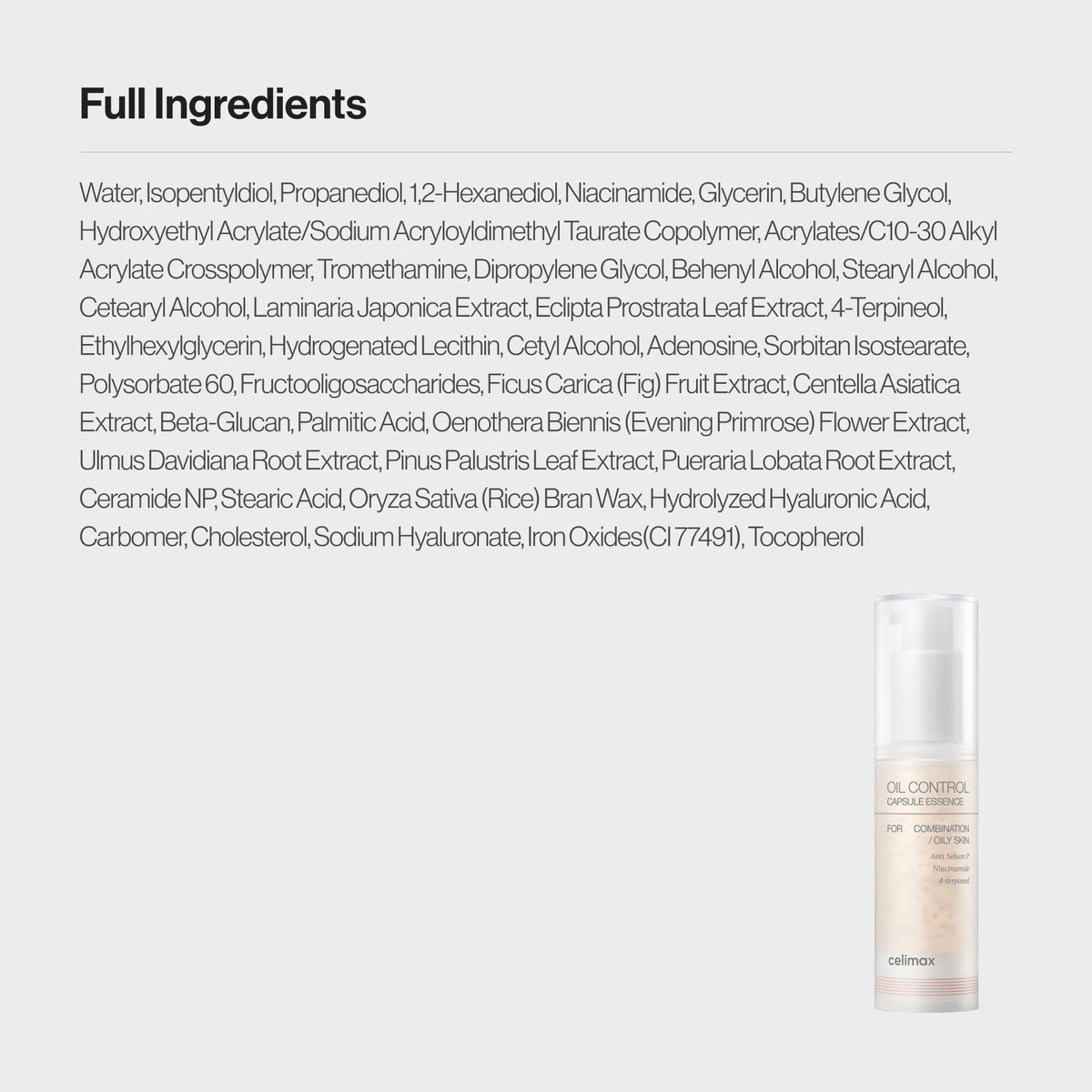 celimax Oil Control Capsule Essence, 1.01 fl.oz