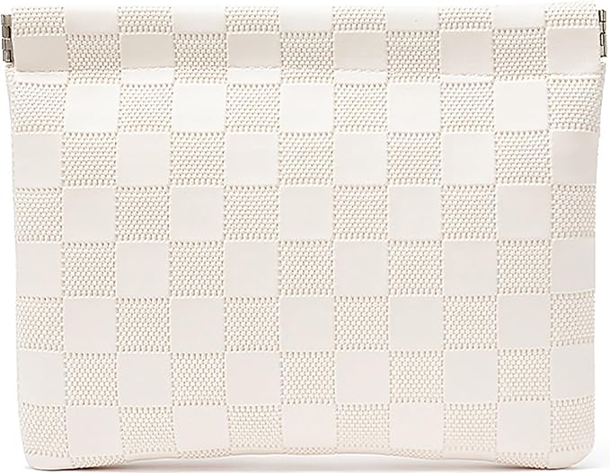 HIGH FIT Leather Pocket Cosmetic Bag for Purse,Coin Purse Lipstick Cosmetic Accessories Organizer, Travel Kit Storage Pouch,Waterproof Portable No Zipper Self-closing Small Makeup Pouch for Women