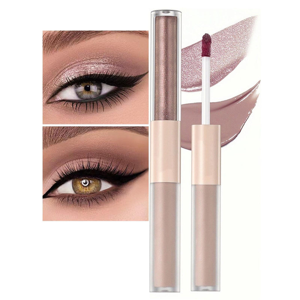 MiaSarah Metallic Brown Liquid Eyeshadow Matte Glitte Eyeshadow Sticks For Eyes Pencil Primer Base Quick Drying Waterproof Long Lasting Highlight Stick Shadow Pen Eye Makeup(#6)