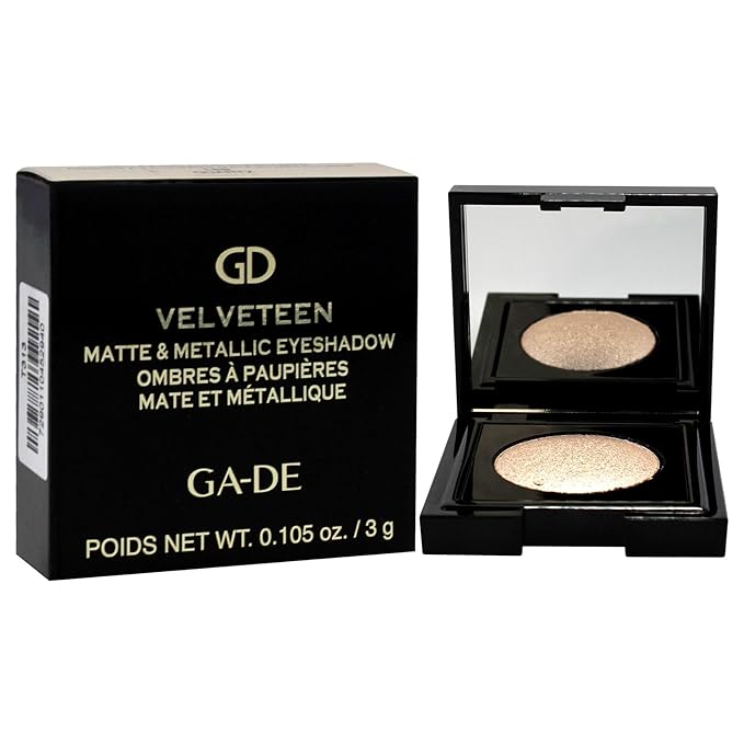 Velveteen Metallic Eyeshadow Mono, 188 - Pearl Infused, Shimmer Eye Makeup - Silky-Soft, Densely Pigmented, Seamless Blend- 0.105 oz