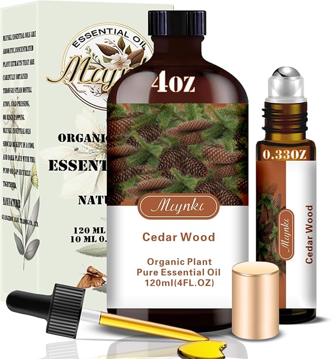 MLYNKL Cedarwood Essential Oil,Cedarwood Oil for Home Diffuser,4 fl oz