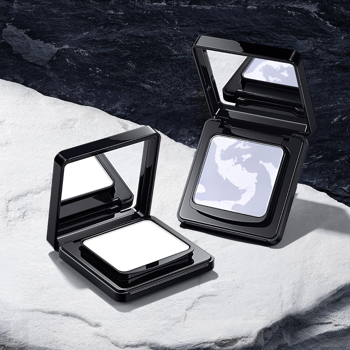 CARSLAN 1.0 Waterproof Face Pressed Powder Compact, 24H Longlasting Oil Control Pressed Setting Powder Talc-Free Makeup, Shine Free, Poreless, Smooth, 01 Golden for dry&com skin (0.28Oz)