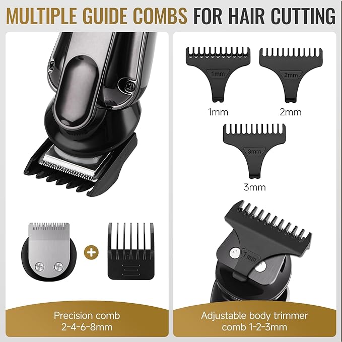 BEAUTYCARE 5-in-1 Grooming Kit for Mem, Cordless Beard & Hair Trimmer