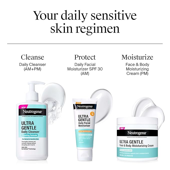 Neutrogena Ultra Gentle Foaming Facial Cleanser, Fragrance Free, 16 fl. oz