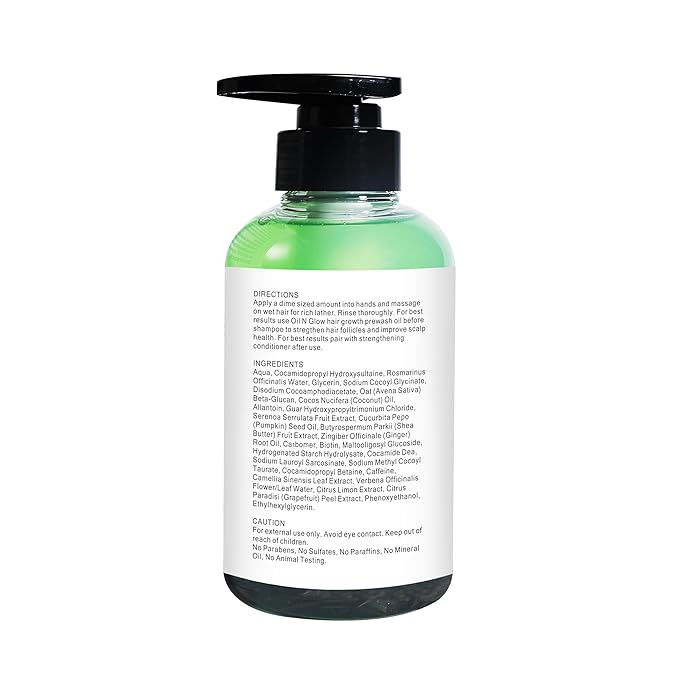 OilnGlow USDA Organic Rosemary Shampoo For Hair Growth For Thickening & Strengthening for Men & Women with Biotin, Scalp DHT Blocker Saw Palmetto For Thinning Hair Loss 10 Fl. Oz- Fragrance Free