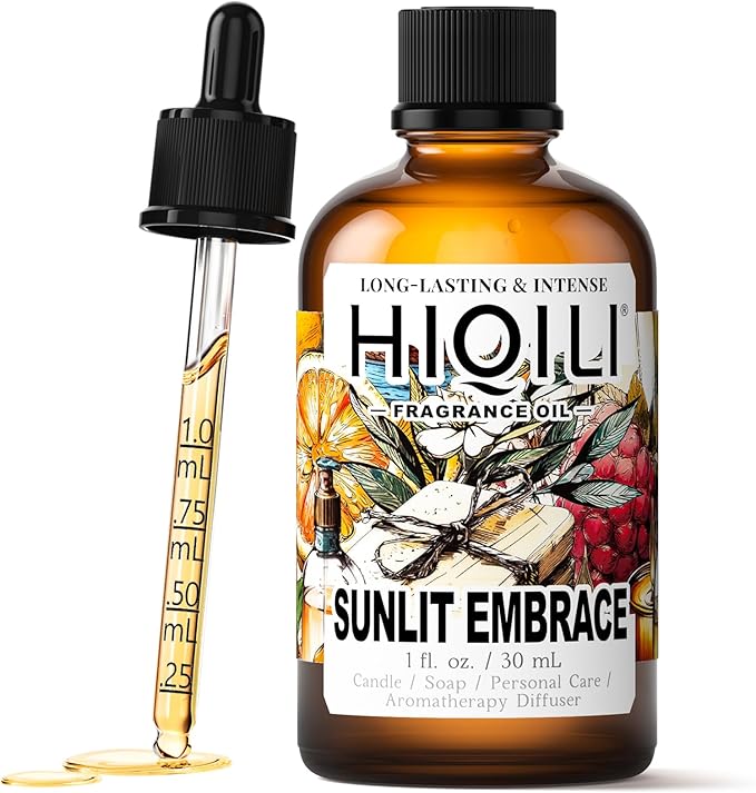 HIQILI Honeyed Sandalwood Fragrance Oil for Diffuser, Candle & Soap Making