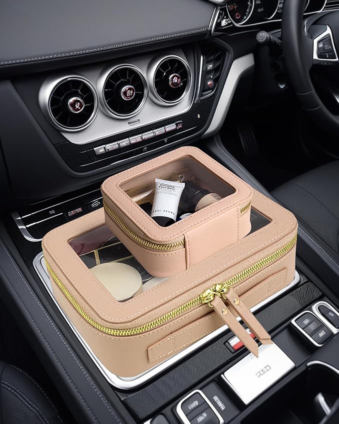 Clear Mahjong Tile Bag, Makeup Bag Set Travel Makeup Case Clear Cosmetic Travel Bag Small Makeup Organizer Mini Make Up Pouch for Purse Waterproof Toiletry Bag Portable Car Essentials Car Organizer