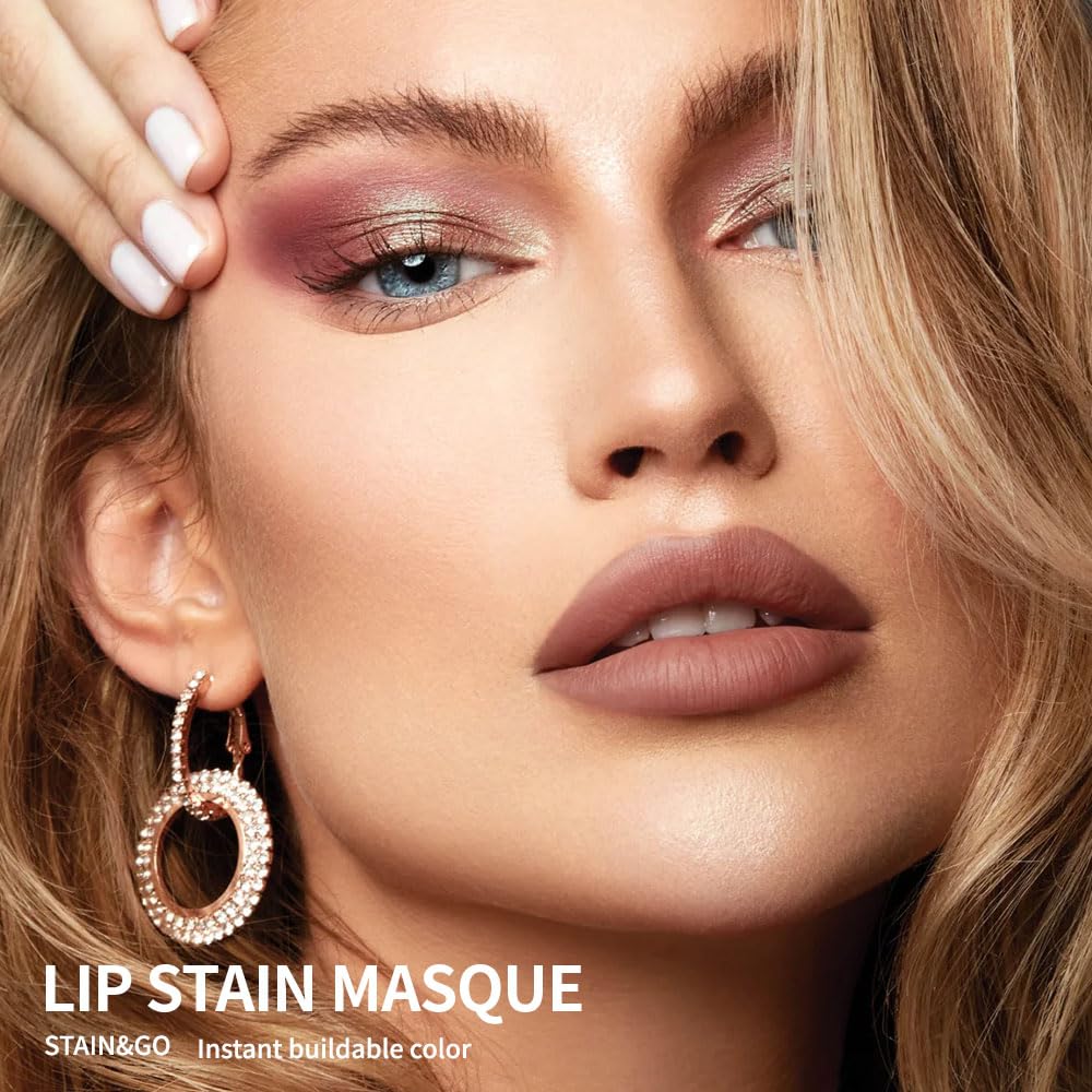 Hxssll Lip Stain Peel Off Masque - Peel Off Lip Stain Tattoo, Peel-Off Lip Tint，Long Lasting Waterproof Transfer-proof Lip Mask Lip Stains Peel Off Lip Gloss,Stay Lip Makeup D01#