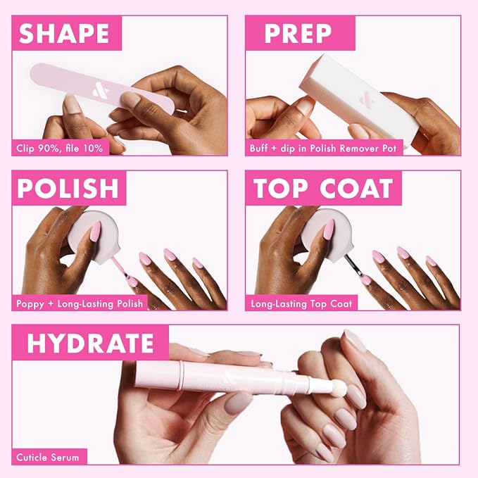 Olive & June Long Lasting Nail Polish | Plump Gel-Like Finish No Lamp Needed | Lasts up to 10 days | Salon-Quality 15-Free Vegan & Cruelty-Free Chip-Resistant | Grape Soda Daring Purple