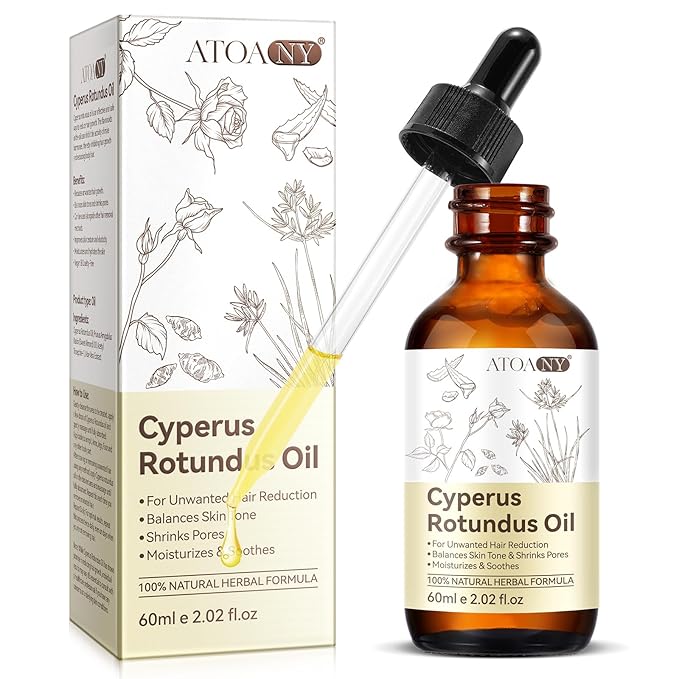 NVXNMSD Cyperus Hair Reduction Oil (2-Pack) – Natural Botanical Formula to Reduce Unwanted Hair Growth, Hydrating & Soothing Body Oil, 4 Fl oz