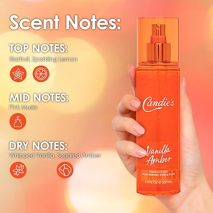 CANDIE'S Pink Apple Fragrance Mist - Sweet, Long-Lasting Perfume for Women, Luxurious All-Day Freshness, Ideal Body Cologne for Ladies, Feminine Scent, Lasts All Day, Must-Have Fragrance, 8.4 fl oz