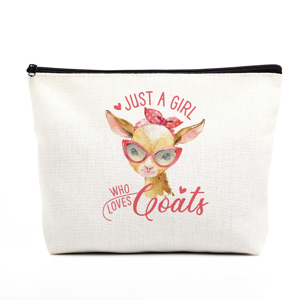 Goat Makeup Bag for Girls, Cute Goat Gift for Women, Gifts for Goats Lovers, Small Goat Lover Travel Cosmetic Bag Zipper Pouch for Daughter granddaughter, Cool Goat Lovers Gifts for Birthday Christmas