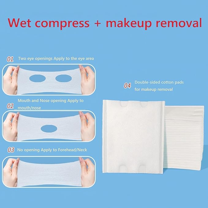 SHISEPTIC 4-in-1 Makeup Remover & Skin-Nourishing Cotton Pads for Face & Eyes | Dual-Sided, Soft Tencel Fiber | Gentle Cleansing, Soothing & Hydrating | 200 Count (120 Soothing + 80 Dual-Sided)