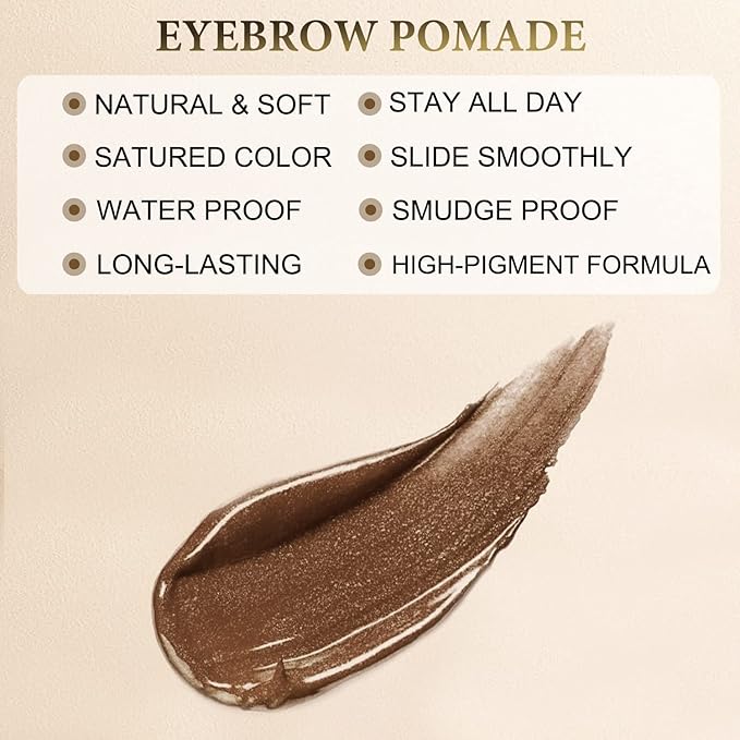 LAVONE Eyebrow Pen Kit, Waterproof Brow Pencil, Pomade, Eyeliner, Chocolate