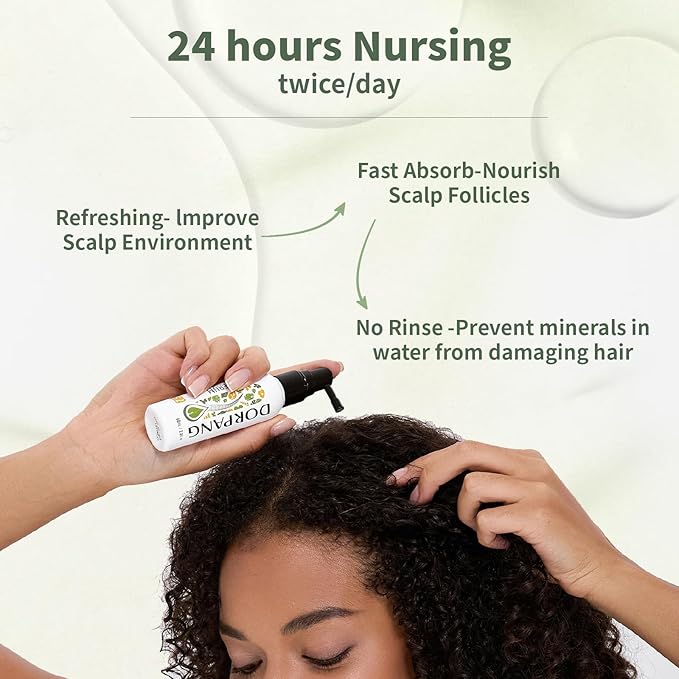 DORPANG Scalp Serum for Thinning Hair, Clinically Tested Vegan Formula with Capixyl and AnaGain, Promotes Fuller-Looking Hair & Healthy Scalp, Peptide Non-Greasy for Dry Sensitive Scalps 60ml