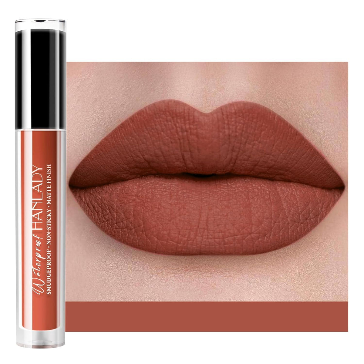 HANLADY Black Lipstick Matte Liquid Lipstick Long Lasting for Women Smudgeproof Lipsticks Color Stay Dark Black Lipsticks Vegan Cruelty-Free Lip Gloss (911 Black Rose)