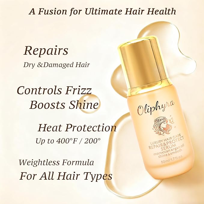 Oliphyra Weightless Hair Oil, Argan & Jojoba, 1.7 Fl Oz