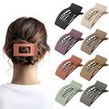 8 Pack Flat Claw Clips for Women - Matte No Slip Hair Clips for Thick & Thin Hair, Large French Claw Clips Strong Hold Styling Accessories