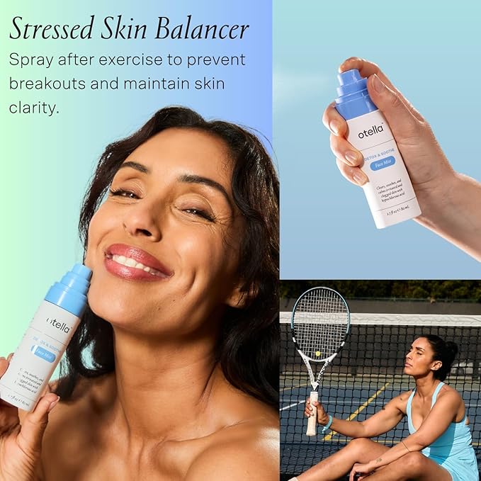 Otella Detox & Soothe Face Mist with Hypochlorous Acid.02% | 2.7 oz | Helps Reduce Redness, Irritation, Breakouts | Rosacea, Eczema, Sensitive-skin Safe | pH Balanced, Fragrance=Free, Fine Mist Toner