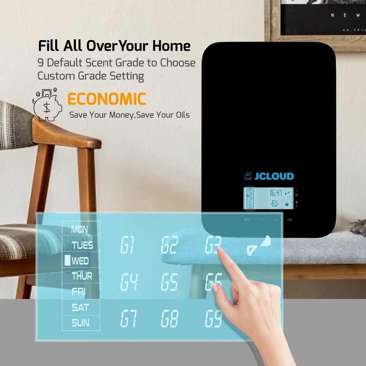 JCLOUD Smart Scent Air Machine for Home, Black