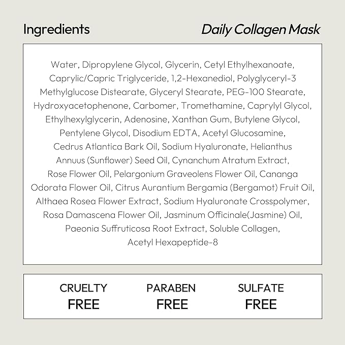 LAPCOS K Beauty Collagen Sheet - Skin Firming Face Mask (Pack of 5)