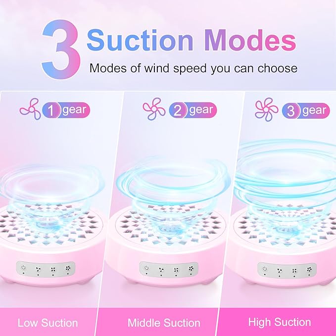 Professional Nail Dust Collector, Quiet Nail Vacuum Cleaner Machine
