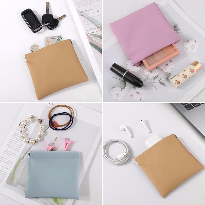 BUSOHA 3 PCS Small Makeup Bags for Purse - Coin Purse for Women