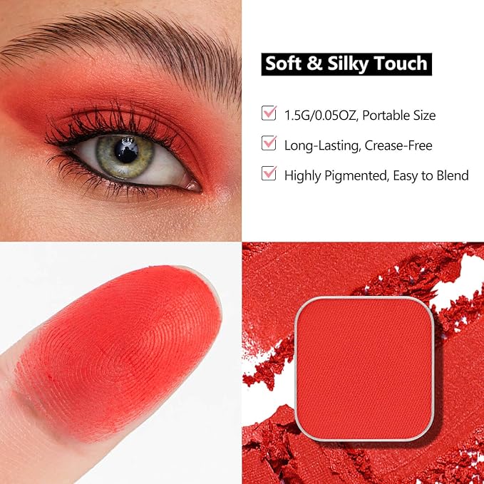 Fillwie Bold Color Matte Eyeshadow Trio, Refill Pan Fits Magnetic Palette