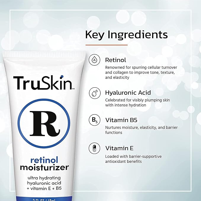 TruSkin Retinol Face Moisturizer with Hyaluronic Acid & Vitamin E, 4 fl oz