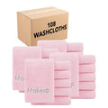 Arkwright Makeup Remover Cloths Bulk - Microfiber Coral Fleece Face Towels, Ultra Soft Reusable Washcloths, Gentle Facial Cleansing for Waterproof Makeup, 13 x 13, Pink (Case of 108)