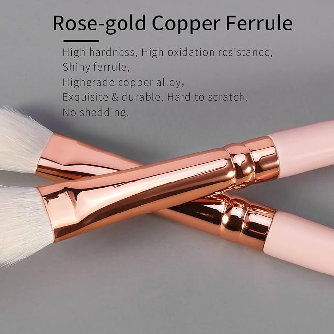 ENZO KEN Natural Goat Hair Eyeshadow Brush, Large Smudge Eye Shadow Brush, Shader Eye Shadow Brushes, Single Natural Hair Makeup Brush, Single Eyeshadow Blending Brush.