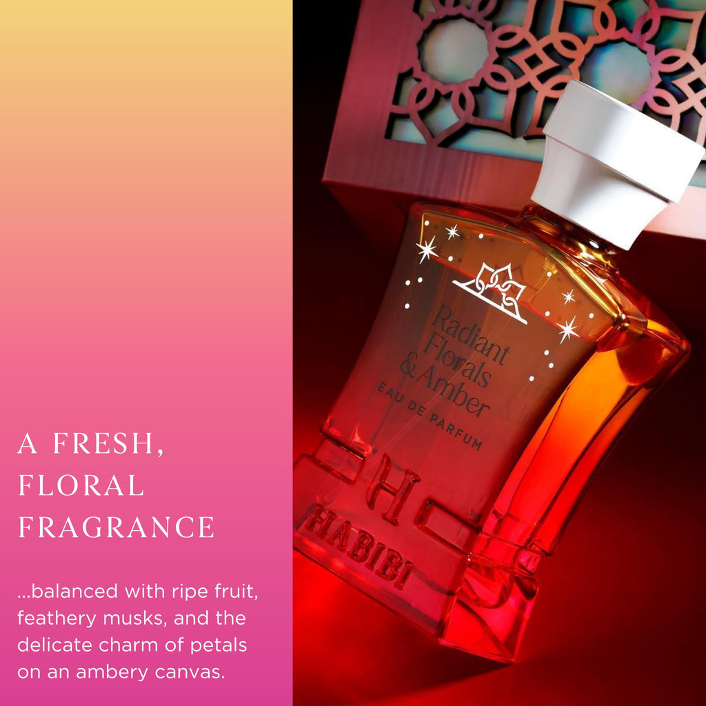 H HABIBI Radiant Florals & Amber Musk Perfume for Women Eau de Parfum 75 ml