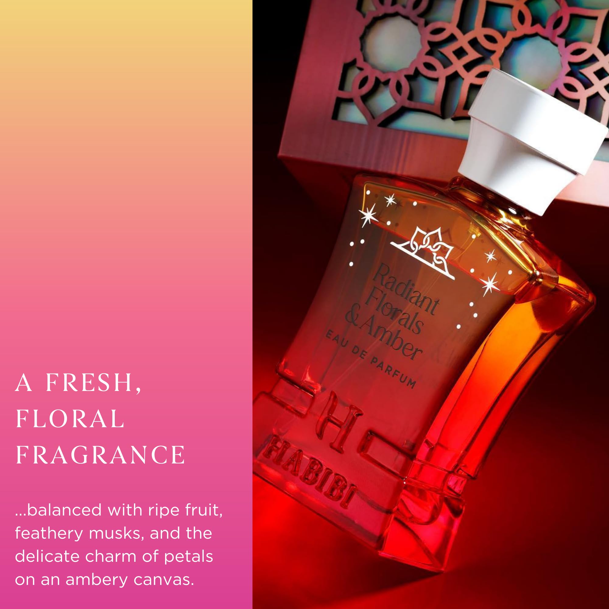 H HABIBI Radiant Florals & Amber Musk Perfume for Women Eau de Parfum 75 ml