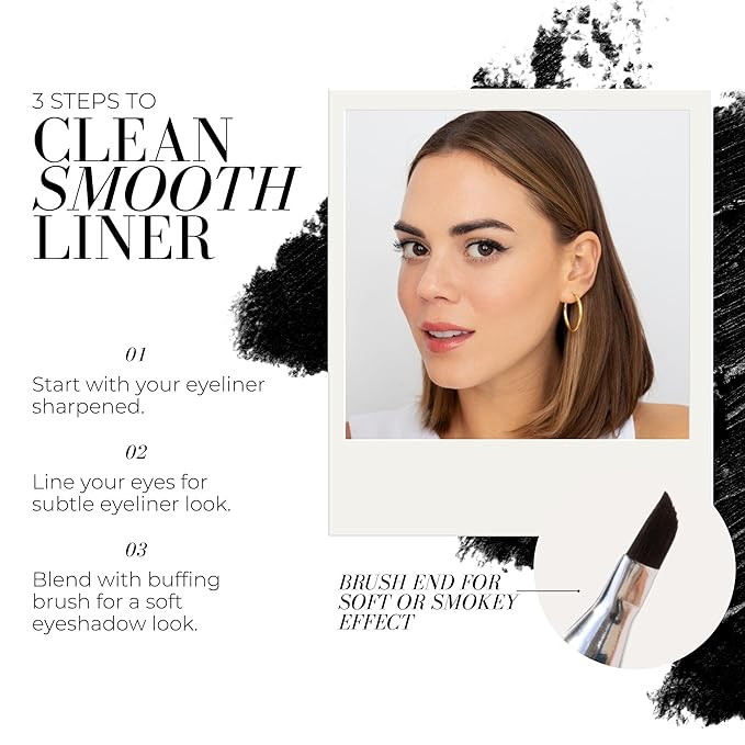 FITGLOW Beauty Vegan Eyeliner Pencil, Black, 1.1g