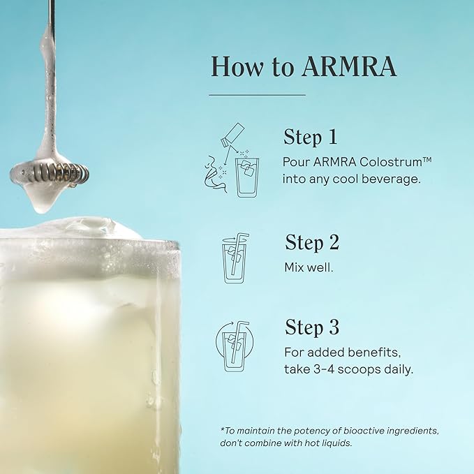 ARMRA Colostrum Powder, Unflavored, 30 Serving Travel Sticks