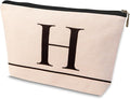 HDYHDY Letter A-Z Initial Personalized Makeup Bags, Birthday Gifts for Women, Monogrammed Gifts for Women Mom Sister Best Friend Bride Bridesmaid, Mothers Day, Christmas, Small Travel Cosmetic Bag (H)