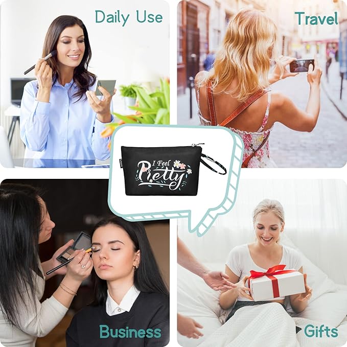 Gloppie Small Makeup Bag for Purse Cosmetic Bag for Women Personal Bag
