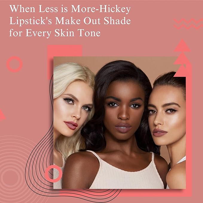 Hickey Refillable Pendant Lipstick, Make Out[Sheer Mauve Nude] – Wearable Satin Lip Color on a Chain, Refillable Clean Beauty, Full Lipstick Included