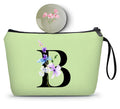 A-Z Personalized Maid Of Honor Gifts, Initial Makeup Bag with Mirror, B
