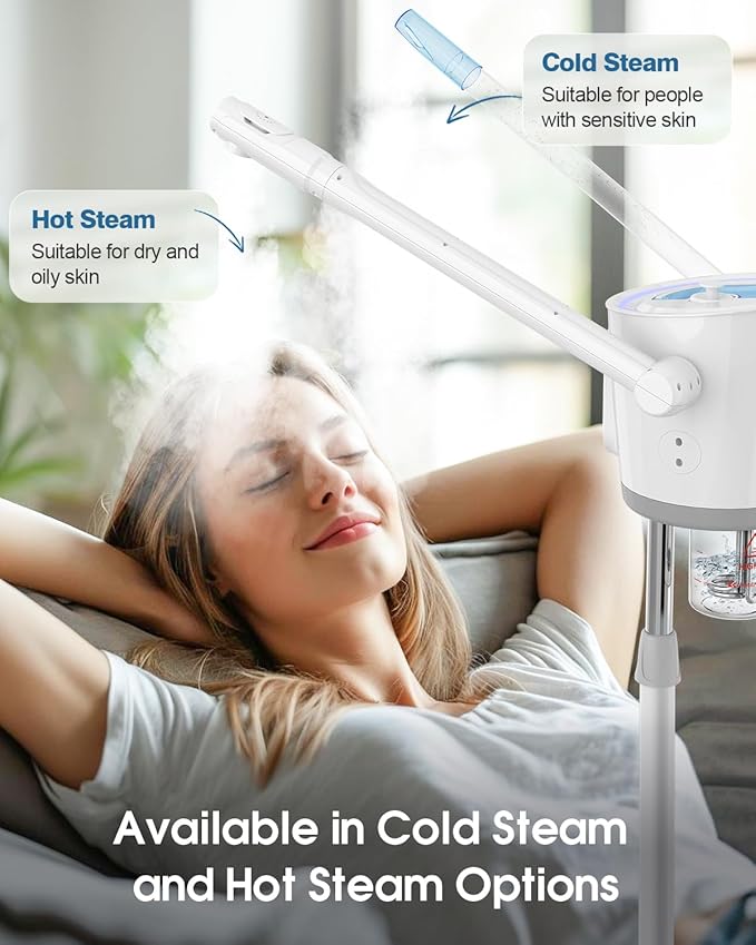 Kingsteam 2 in 1 Hot and Cold Facial Steamer (White)