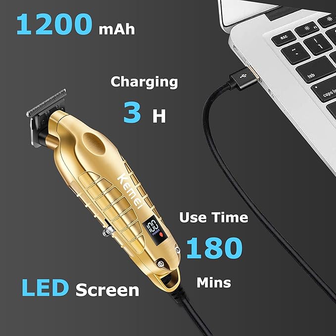 KEMEI 2293 Hair/Beard Trimmer for Men Zero Gapped Hair Clippers for Barbers